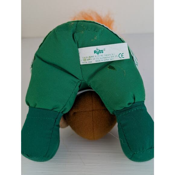 Vintage Russ Leprechaun Troll Doll w/Tag 8" Orange Hair Pot Of Gold St Patricks - Picture 7 of 7